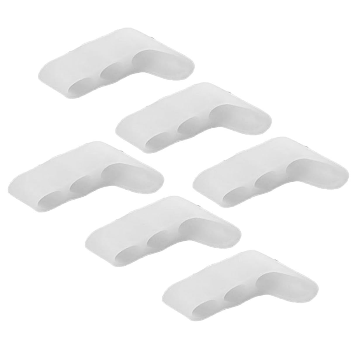 BCOATH 10Pcs Little Separators Relief Splint for Treatment Soft Gel Material Ergonomic Design for Men and Women White