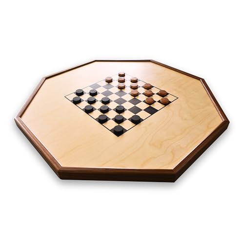 The Deluxe (Walnut Rail) - Juego Tradicional de Mesa Crokinole miniatura 4