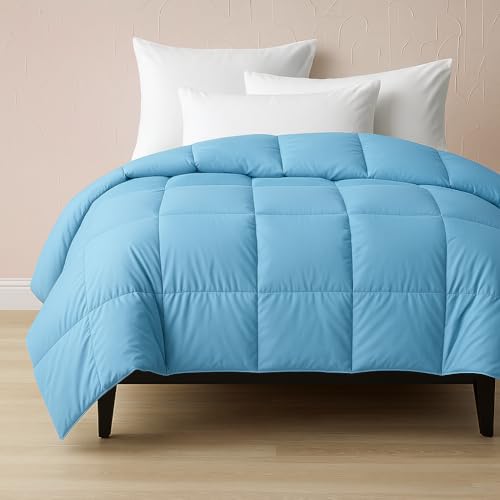 Image of Comforter Double Bed - All Season /AC Summer Blanket | Dohar | Duvets | Ultra Soft & Light Weight - (300 GSM, Light Blue)
