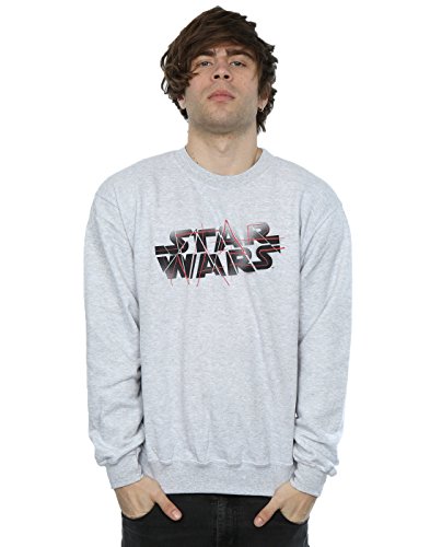 Star Wars Men's The Last Jedi Spray Logo Sweatshirt Large Sport Grey