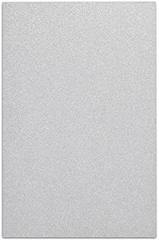 Gift Boutique Silver Glitter Card Paper 36 Pack Pretty Silver Glittery Sheets for Scrapbook Art Crafts Birthday Wedding Invitation Printing School Office Supply Letter 8" x 12" Double Sided image 3