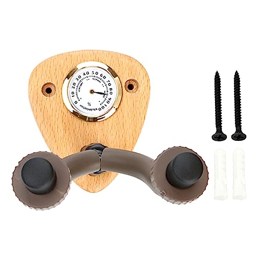 STOBOK ライトウッドカラー吊り下げフック温湿度計 t118 アコギ acoustic guitar ギターラック アコースティックギタースタンド 湿度計ハンガー 壁用マウント
