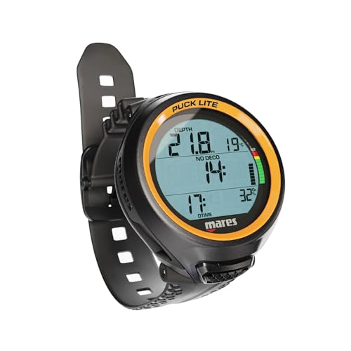 Mares Puck Lite - Computer per immersioni subacquee con controllo a un pulsante, colore: arancione