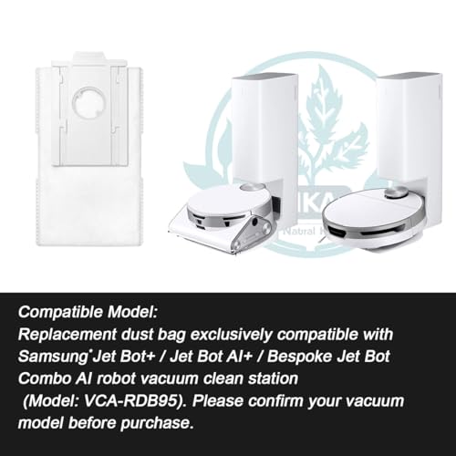 Image of 6 Pack VCA-RDB95 Dust Bags Replacement for Samsung Jet Bot AI+ / Jet Bot+ / Bespoke Jet Bot Combo AI Vacuum Clean Station, Compatible with VCA-SBT90E /XAA, Jet Bot Vacuum Accessories