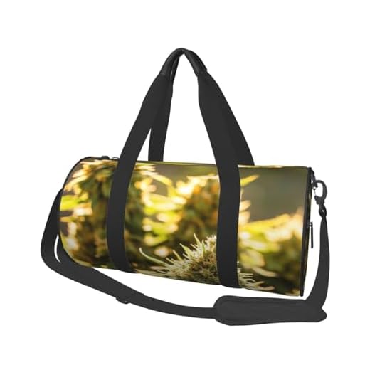 Is it cool to bring weed vape in checked luggage Golden Cannabis Print Travel Luggage Bag
