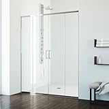 VIGO Paloma Shower Door Double Sliding 56-60 in. W x 74 in. H Semi-Frameless Bathroom Glass Shower Sliding...