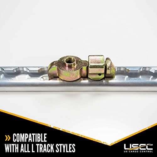 US Cargo Control L Track Double Stud Fitting with Bolt Thread, Use with L Track Rails in Your Truck Or Trailer to Create Instant Tie-Down Anchor Points, Working Load Limit of 1,333 Pounds, 10 Pack by US Cargo Control - Image 5