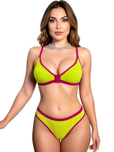 Image of LUXZII Women's Non-Padded Bra & High-Waist Panty Set | Soft Stretchable Cotton Lingerie Set | Everyday Comfort Bra Panty for Women & Girls