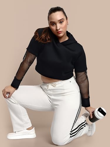 Image of CUPID Woman's Rich Cotton Side Stripes Joggers, Lower, Athleisure, Activewear Trackpant, Night n Gym Wear Lounge Pant for Ladies M to 2XL