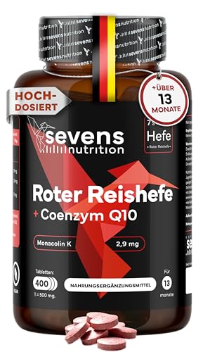 Sevens Nutrition Roter Reishefe + Q10, 400 Tabletten