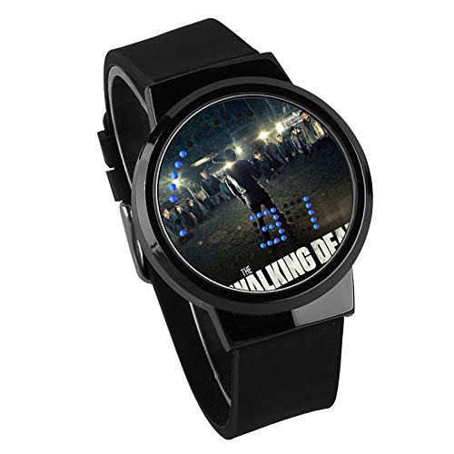 Film und Fernsehen The Walking Dead Series, Led Watch Wasserdichter Touchscreen Digital Light Watch Unisex Armbanduhr-schwarz
