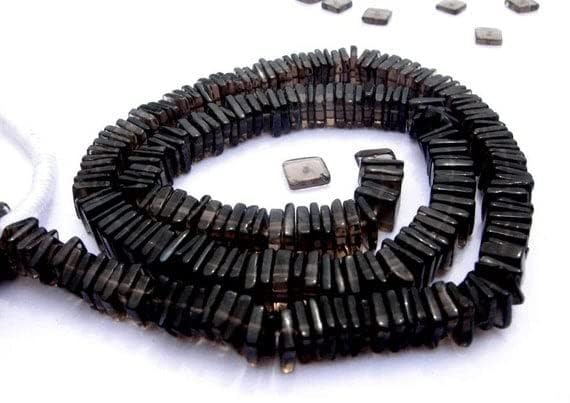 Quartz fumé véritable perles heishi de qualité supérieure pour bijoux fins - 3