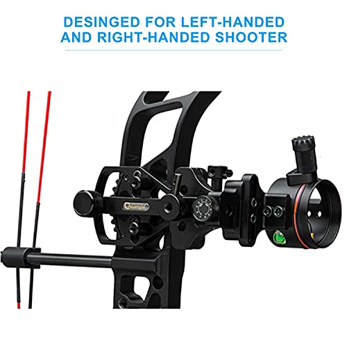 Perogen Adjustable Bow Sight For Compound Bow -Aluminum .019" Fiber Optic #TOP4