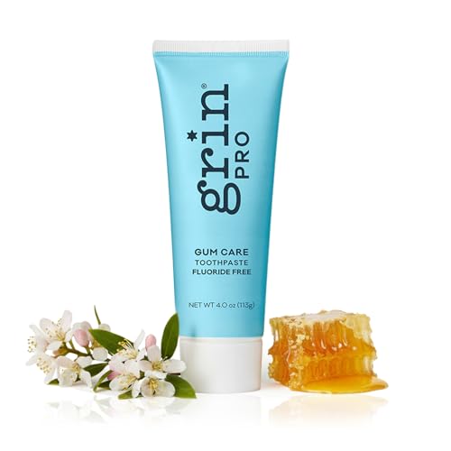 Grin Pro Gum Care Fluoride Free Toothpaste – Organic Toothpaste With Manuka Oil & Propolis - Perfect For Fresh Breath & Sensitive Gum Health Support -
