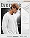 Evervibe 3 Pack Men's Big and Tall Long Sleeve Shirts, Waffle Crew Neck Thermal Underwear Tops Lightweight Casual Undershirts (Black, White, Gray,XX-Large)