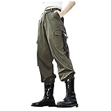 OutTop Cargo Pants for Women High Waisted Wide Leg Solid Outdoor Baggy Joggers Sweatpants Workout...