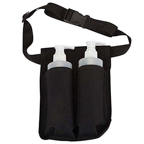 Massage Bottle Holster Double Kit Heavy Duty, Adjustable Double Holster Massage Lotion Massage Oil
