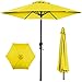 Best Choice Products 10ft Outdoor Steel Market Patio Umbrella w/Crank, Tilt Push Button, 6 Ribs - Yellow