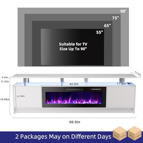 BREEZEHEAT TV Stand back and power outlets