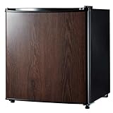 simplus 1ドア冷蔵庫 47L 自動霜取り機能付 左右開き SP-47LD 一人暮らし 小型 コンパクト シンプラス 大容量 温度調整可 両開き 仕切り棚 製氷 サブ冷蔵庫 新生活 (1ドア/47L, ウッド)