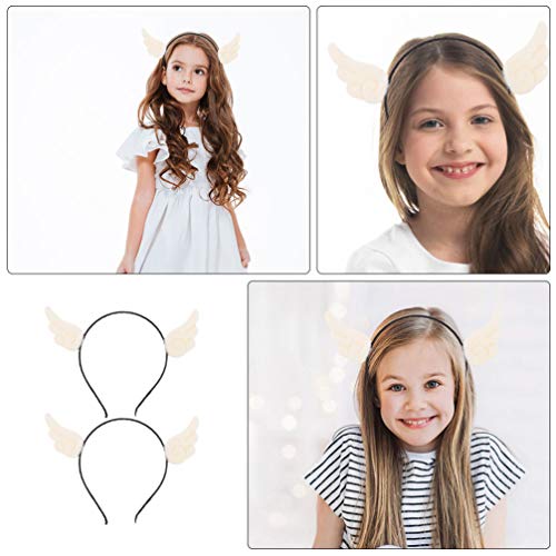 PIXNOR 2 PeÃ§as de Tiara de Anjo Asas AcessÃ³rio de Traje de Halloween para CrianÃ§as CrianÃ§as