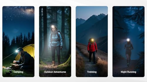 Image of Nitecore NU25 MCT 400 Lumen Lightweight USB-C Rechargeble Outdoor Headlamp with Multiple Color Temperatures Warm Natural, Cold Lights and Red Light (Elastic Cord, Yellow)