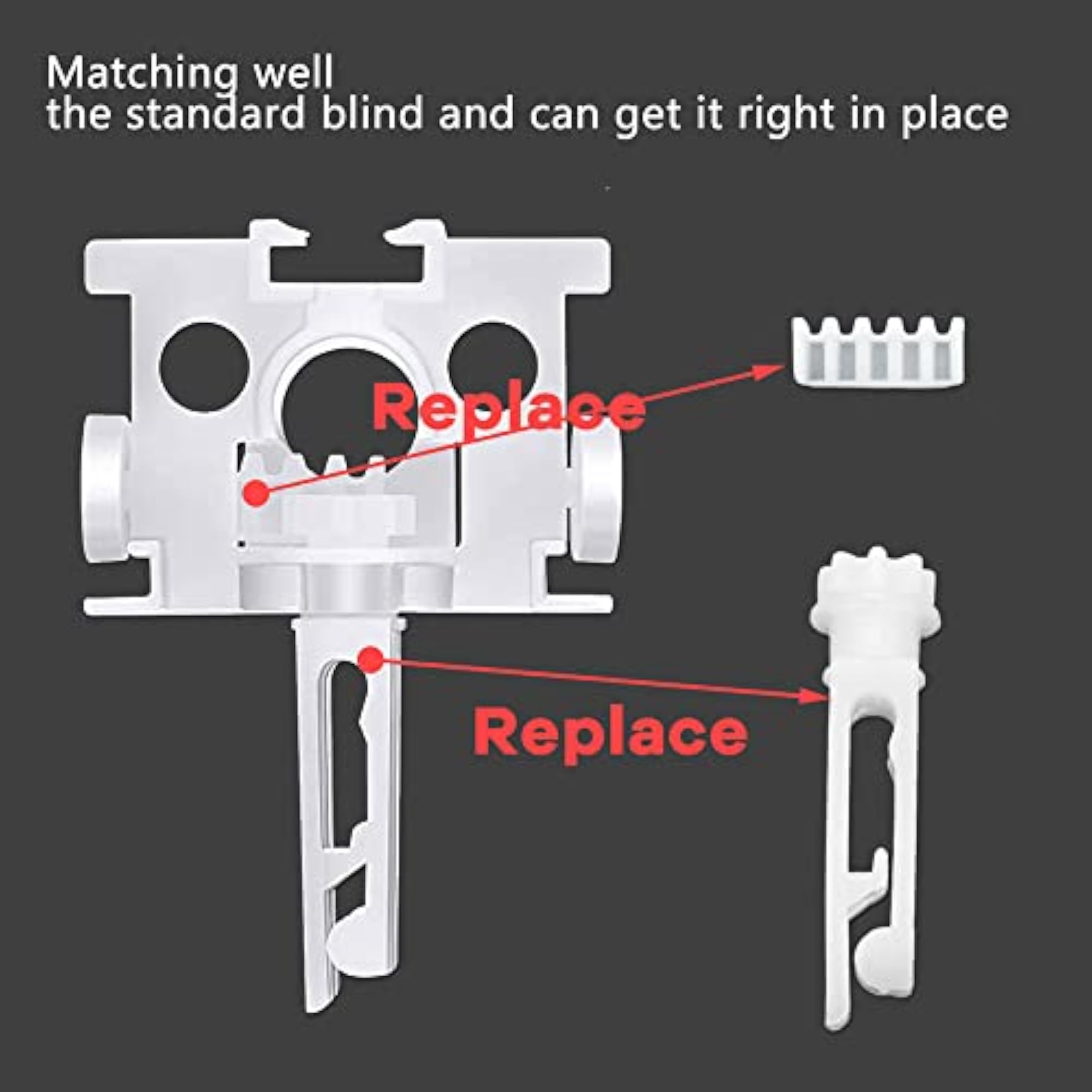 12 Sets Vertical Window Blind Stem and Gear for Vanes Carrier