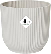 elho Vibes Fold Round 14 - Flower Pot from 100% Recycled Plastic - Indoor plant pot - Ø 14.1 x H 12.9 cm - White/Silky White