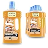 Mr. Propre Nettoyant Multi-Usages, 6 X 1L, 100% Sans Traces et Résidus Agressifs, Parfum Savon Noir, À Utiliser Pur ou Dilué pour le Ménage de Toute la Maison