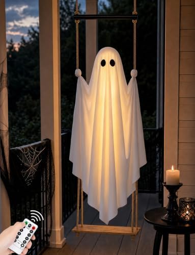 Halloween Decorations Outdoor 4.6FT Pre-Assembled Hanging Swing G...