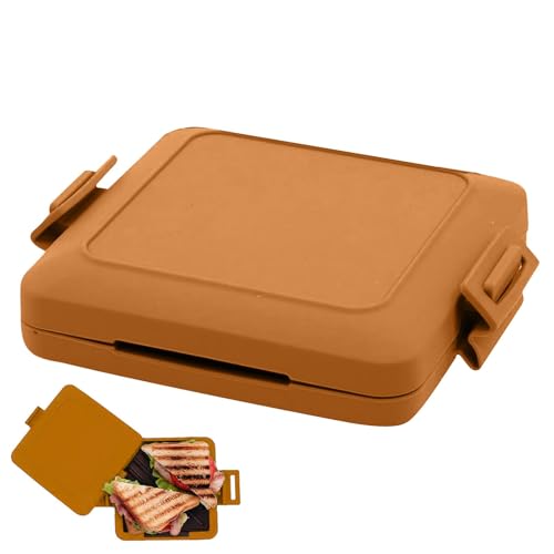 Microwave Toastie Sandwich Maker,Wireless Microwavable Toastie Makers Sandwich Machine,Breakfast Machine Wireless Maker, Toaster With Adjustable Silicone Band, No Electricity Required