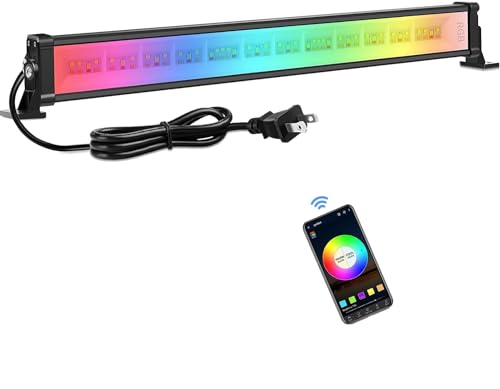 MEIKEE RGB Wall Washer Light, 42W RGBCW Smart APP Waterproof LED Strip...