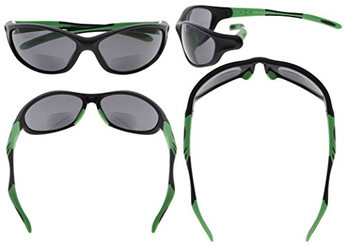 Image of Eyekepper Bifocal Sunglasses for Women Men, Rectangular Frame | Outdoor Sports Bifocal Reading Sunglass, with Readers Built in, Mens Tinted Sun Reader Bifocals, Ladies Cheater,Wrap Half Rim