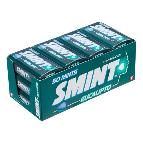 Smint Tin Eucalipto, Caramelo Comprimido Sin Azúcar - 12 unidades de 35 gr. (Total 420 gr.)
