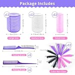 Hair Rollers Large Small 50PCS Set, 36PC Large Medium Hair Rollers for Volume Curlers with 12PC Clips 1 Tail Comb 1 Folding Comb for Short Medium Blowout Look Long Hair Gift for Women - Image 2