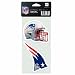 NFL New England Patriots 2-Piece Die-Cut Decal, 4" x 8"