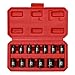 MIXPOWER 13 Pieces 3/8-Inch Drive Shallow Impact Socket Set, 7mm to 19mm, CR-V, Metric, 6 Point, Shallow, 13 Pieces 3/8