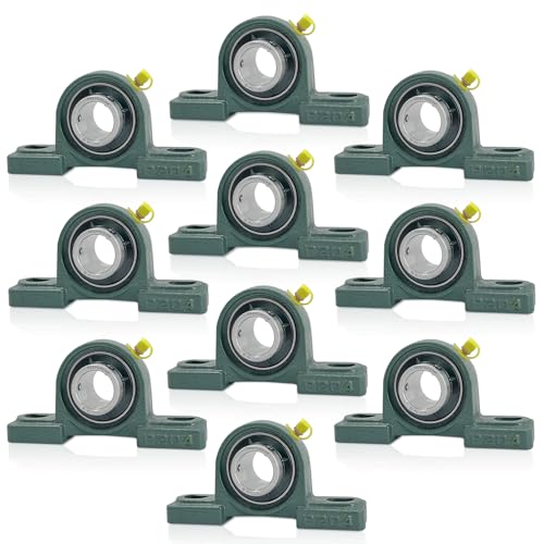 10Pcs UCP204-12 Pillow Block Bearing 3/4 inch Bore Mounted Pillow Block Bearings Chrome Steel Bearings with 3/4" Bore, Self Alignment