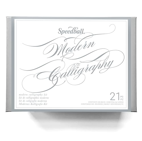 Speedball Modern Calligraphy Kit, Featuring Pen Holder, Nibs, Tips Ink,