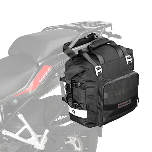 Sacoche de selle de moto Rhinowalk poche latérale étanche 20l montage rapide noir