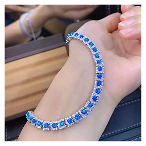 Bracelet en opale naturelle véritable argent 925 bijou de fiançailles