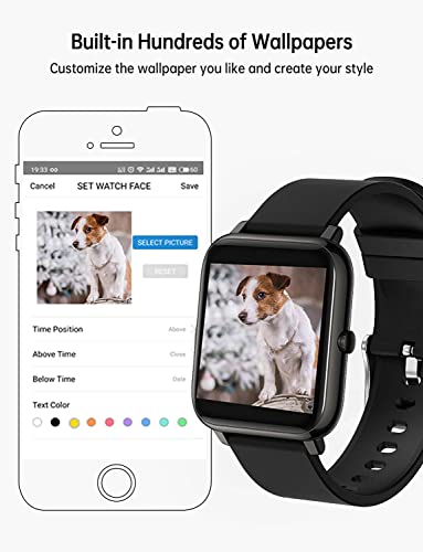 Popglory Smartwatch, fitnesstracker met bloeddrukmeting, fitnesshorloge met hartslagmeter, slaapmonitor, IP67-waterdicht… - Image 5