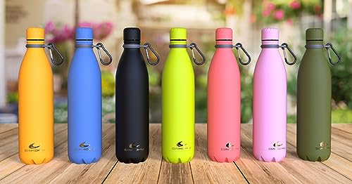 Daikoku - Edelstahl Wasserflasche | 100% Auslaufsicher | Hält 12 Stunden Heiß, 24 Stunden Kalt | BPA-Frei und Gesund | Modische Farbe, Ideal für Alltag und Outdoor | Militärgrün | 750 ML