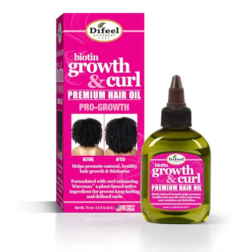 Difeel Biotin Growth & Curl Premium Hair Oil 2.5 oz.