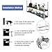 Mobile Storage Rack Freestanding Display Rack Tool Pegboard Garage,Ceiling Mounted Floating Kitchen Shelves 304 Stainless Steel Storage Rack for Pots & Pans Decorative Wine Bottle Holder Wal