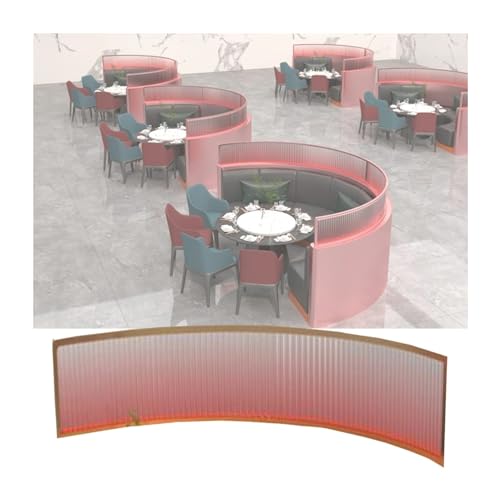 Cloison de séparation incurvée 140 cm avec motif à rayures dégradées - 2