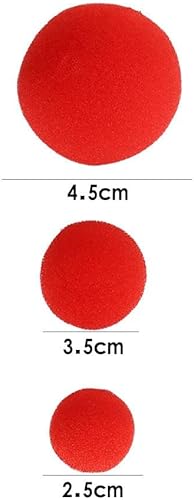 Miniatura 2 de 10 piezas de esponja roja suave, bola de esponja mágica, accesorios mágicos, accesorios mágicos, esponja de comedia de 1.0 in1.4 in1.8 in (1.8 in)