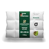 HANSKRUCHEN® Premium de Luxe Daunendecke 200x220 cm - Medium / Ganzjahresdecke - Made in Germany Kassettendecke aus 100% Baumwolle - Allergiker geeignet