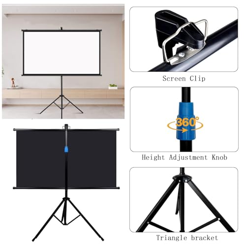 Pantalla universal para proyector con soporte de 72 pulgadas miniatura 3