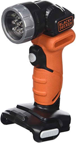 BLACK+DECKER BDCCF12N-XJ - Linterna 12V con luz LED 50 lúmenes y cabezal rotativo 90º, Hasta 6 horas de autonomía, Diseño compacto y ergonómico, No incluye batería/cargador